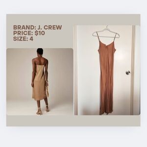 J. Crew | Gold Slip Dress | Size 4